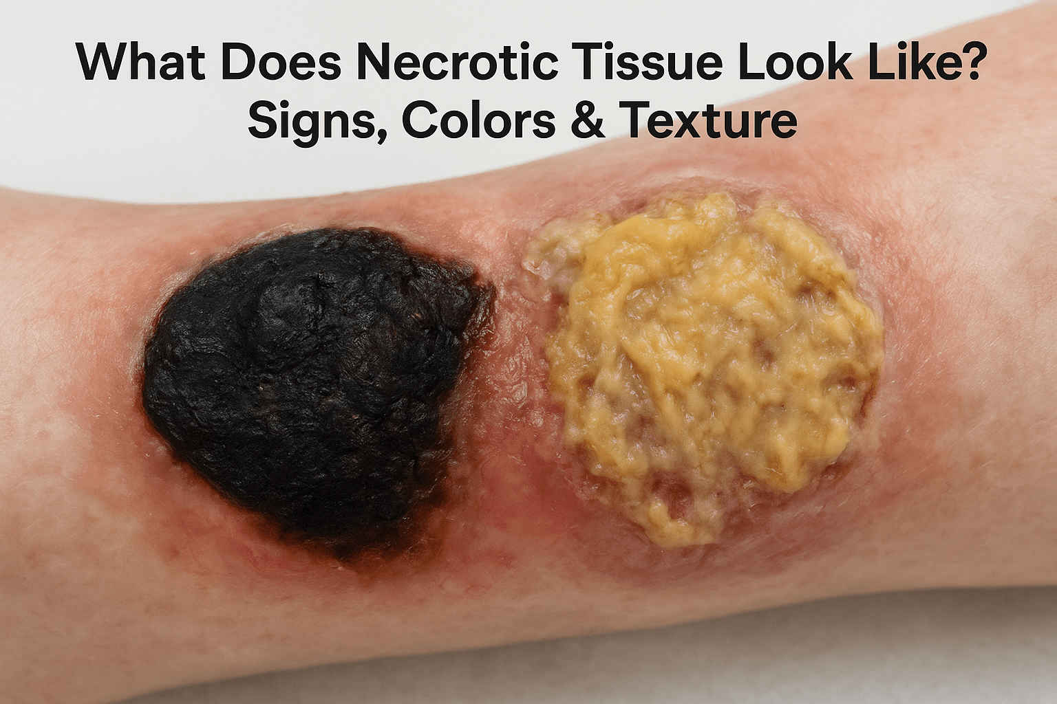 What Does Necrotic Tissue Look Like? Signs, Colors & Texture